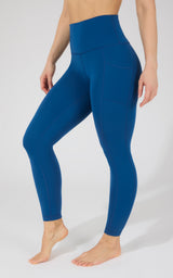 Cold Gear High Waist Fleece Lined Legging with Side Pockets - 90 Degree by Reflex