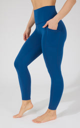 Cold Gear High Waist Fleece Lined Legging with Side Pockets - 90 Degree by Reflex