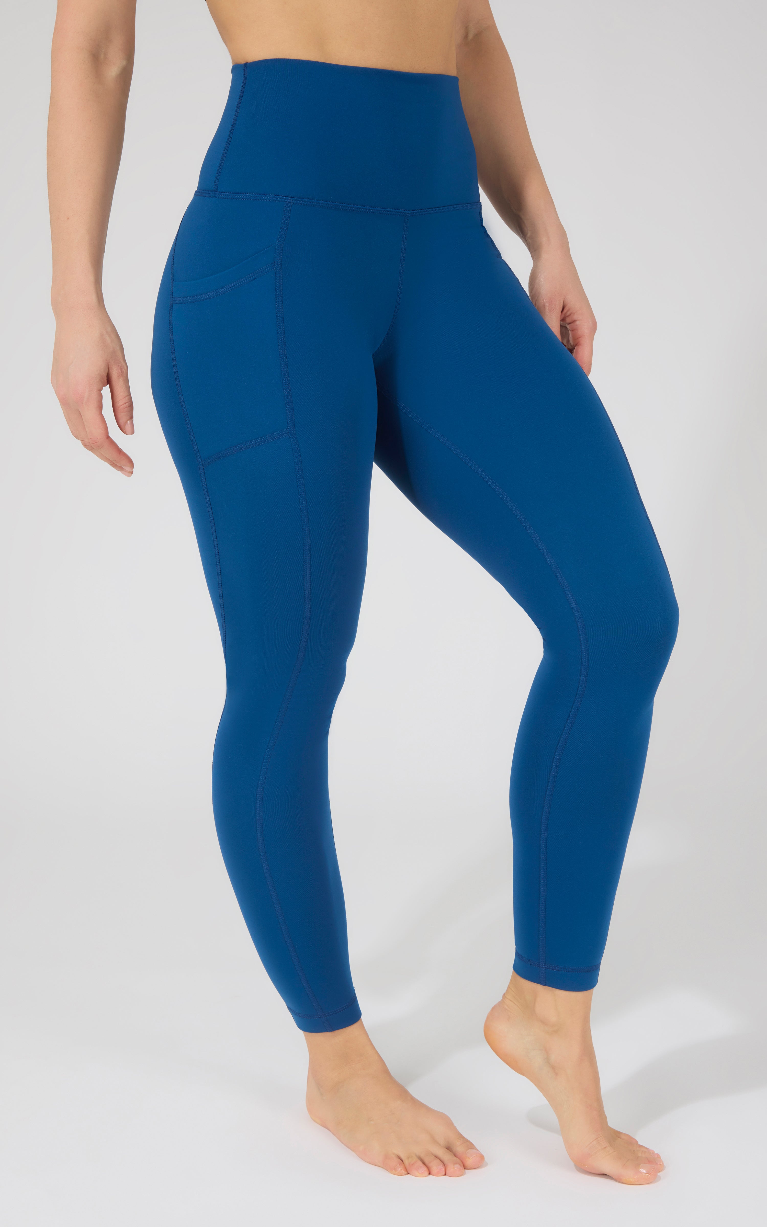 Cold Gear High Waist Fleece Lined Legging with Side Pockets - 90 Degree by Reflex