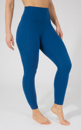 Cold Gear High Waist Fleece Lined Legging with Side Pockets - 90 Degree by Reflex