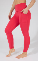 Cold Gear High Waist Fleece Lined Legging with Side Pockets - 90 Degree by Reflex