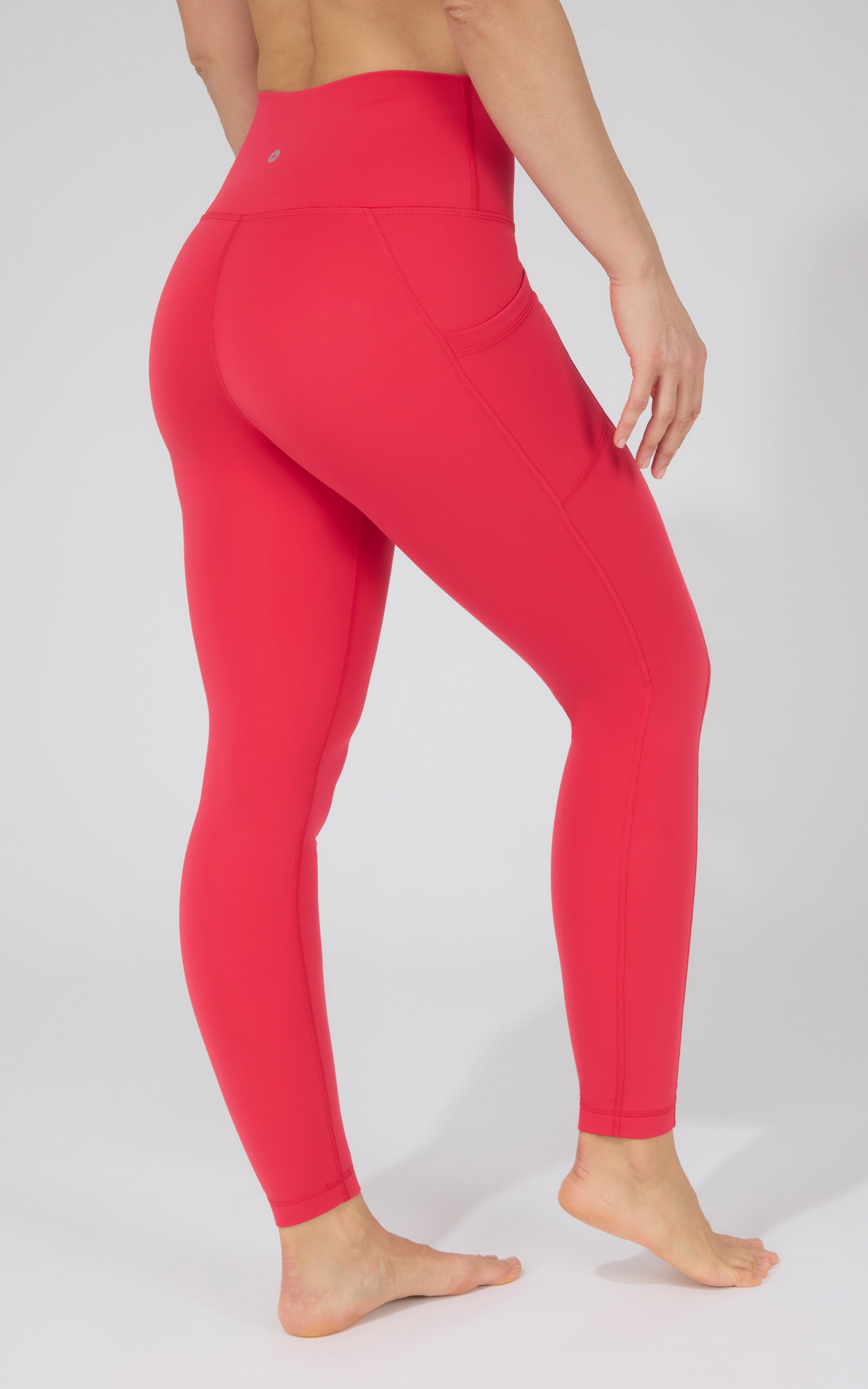 Cold Gear High Waist Fleece Lined Legging with Side Pockets - 90 Degree by Reflex