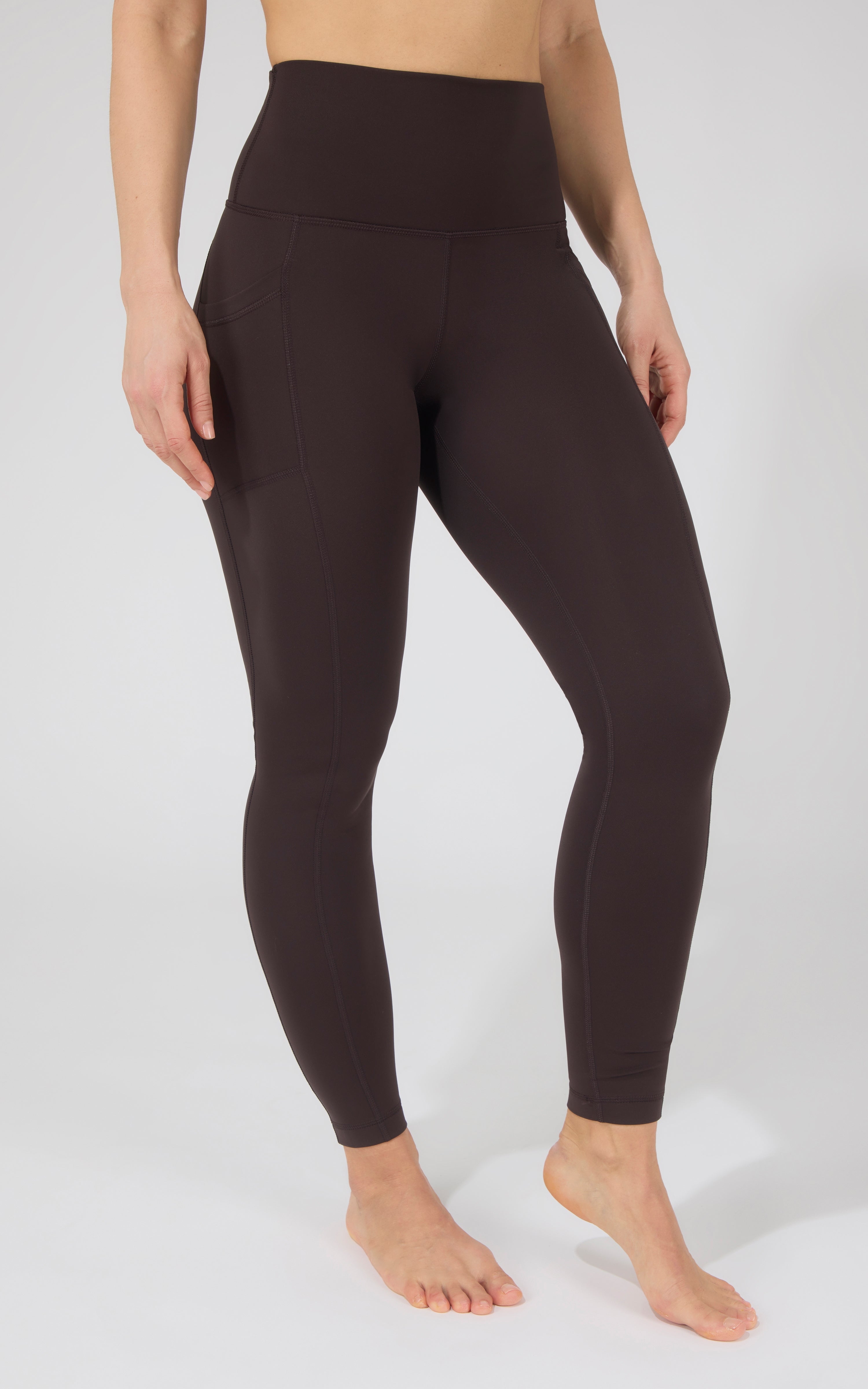 Cold Gear High Waist Fleece Lined Legging with Side Pockets - 90 Degree by Reflex
