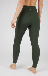 Cold Gear High Waist Fleece Lined Legging with Side Pockets - 90 Degree by Reflex