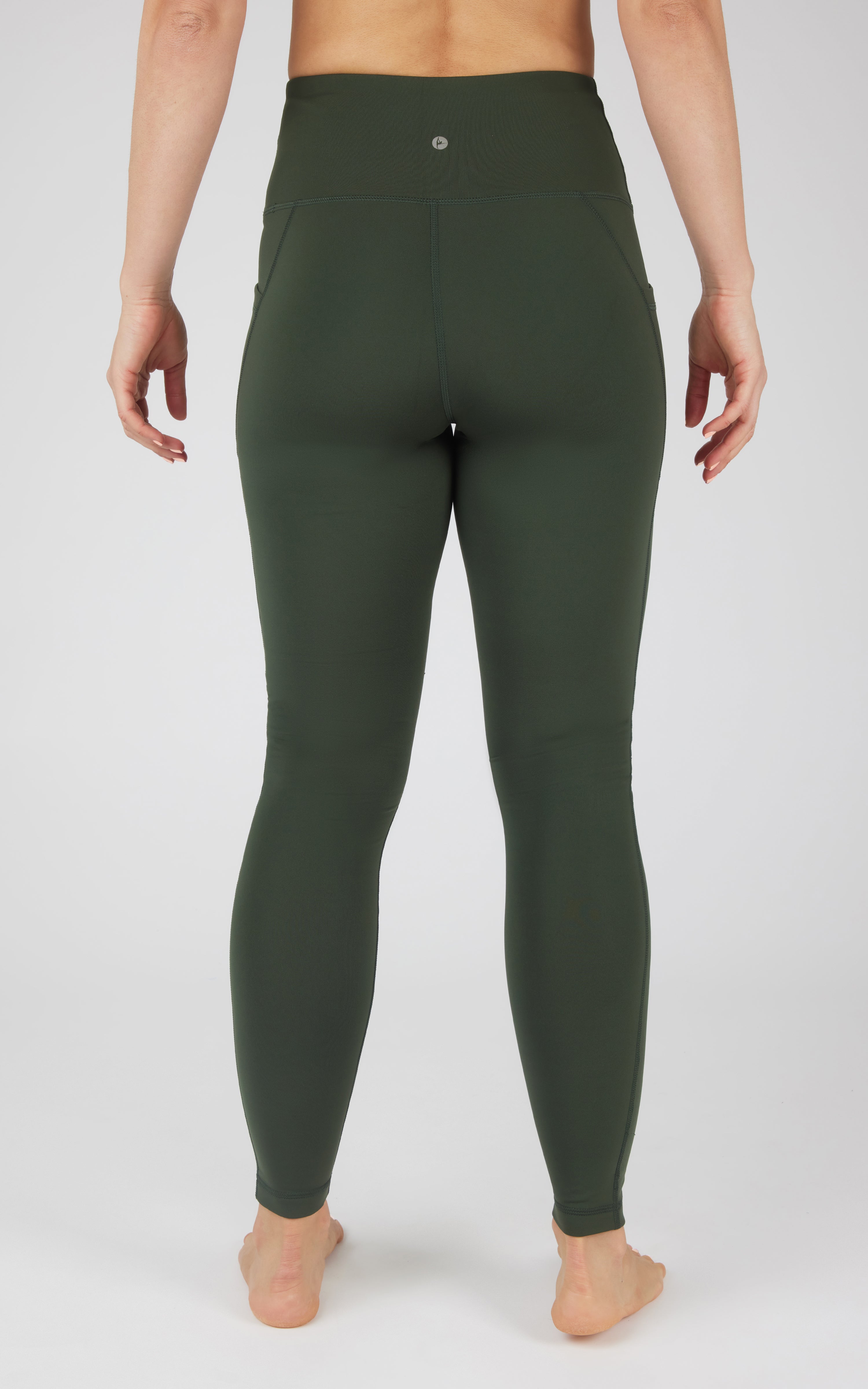 Cold Gear High Waist Fleece Lined Legging with Side Pockets - 90 Degree by Reflex