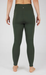 Cold Gear High Waist Fleece Lined Legging with Side Pockets - 90 Degree by Reflex