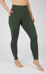 Cold Gear High Waist Fleece Lined Legging with Side Pockets - 90 Degree by Reflex