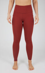 Cold Gear High Waist Fleece Lined Legging with Side Pockets - 90 Degree by Reflex