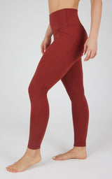 Cold Gear High Waist Fleece Lined Legging with Side Pockets - 90 Degree by Reflex