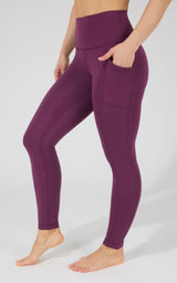 Cold Gear High Waist Fleece Lined Legging with Side Pockets - 90 Degree by Reflex