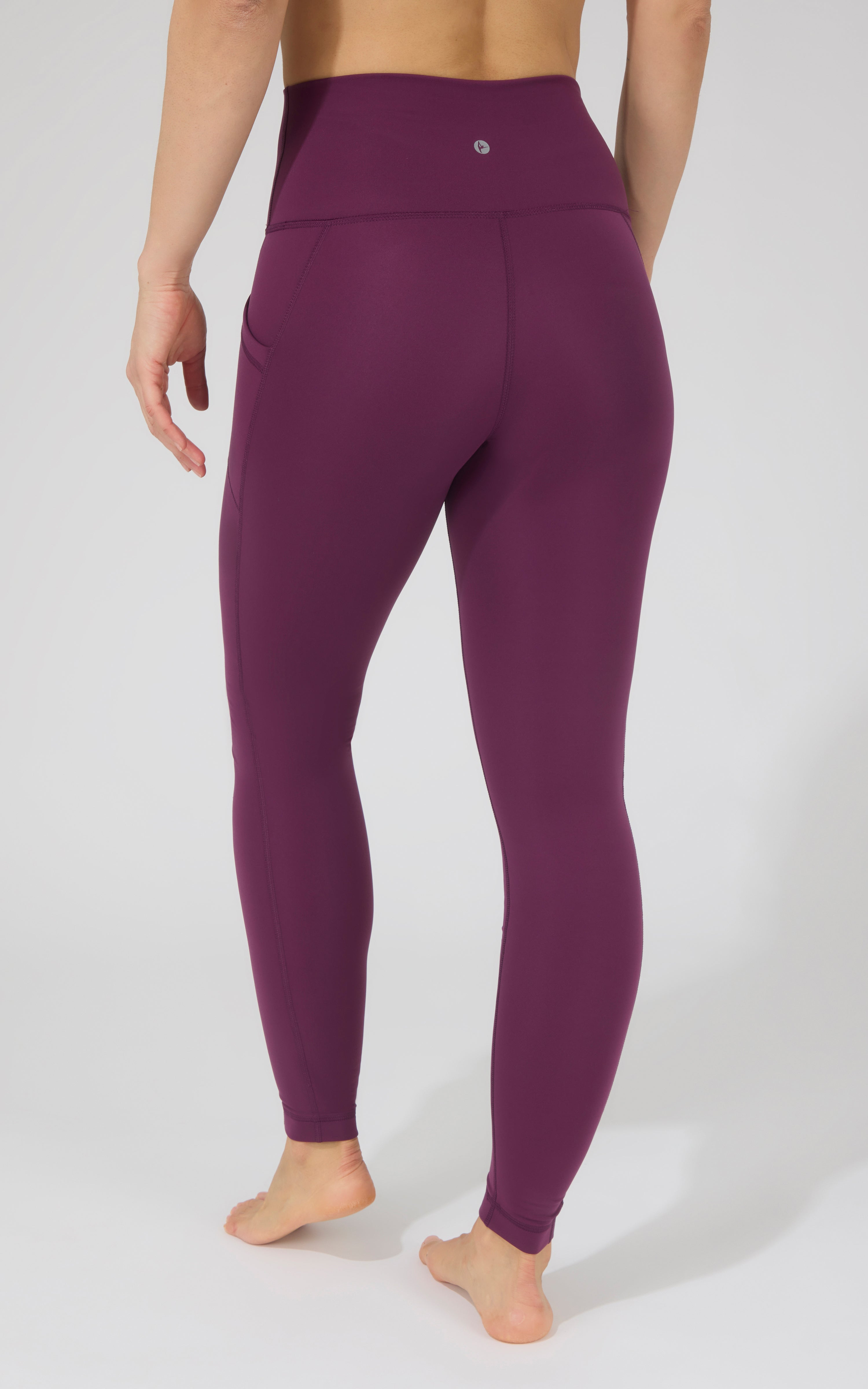 Cold Gear High Waist Fleece Lined Legging with Side Pockets - 90 Degree by Reflex
