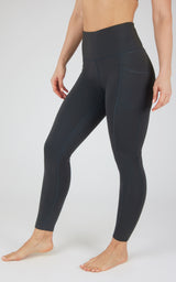 Cold Gear High Waist Fleece Lined Legging with Side Pockets - 90 Degree by Reflex