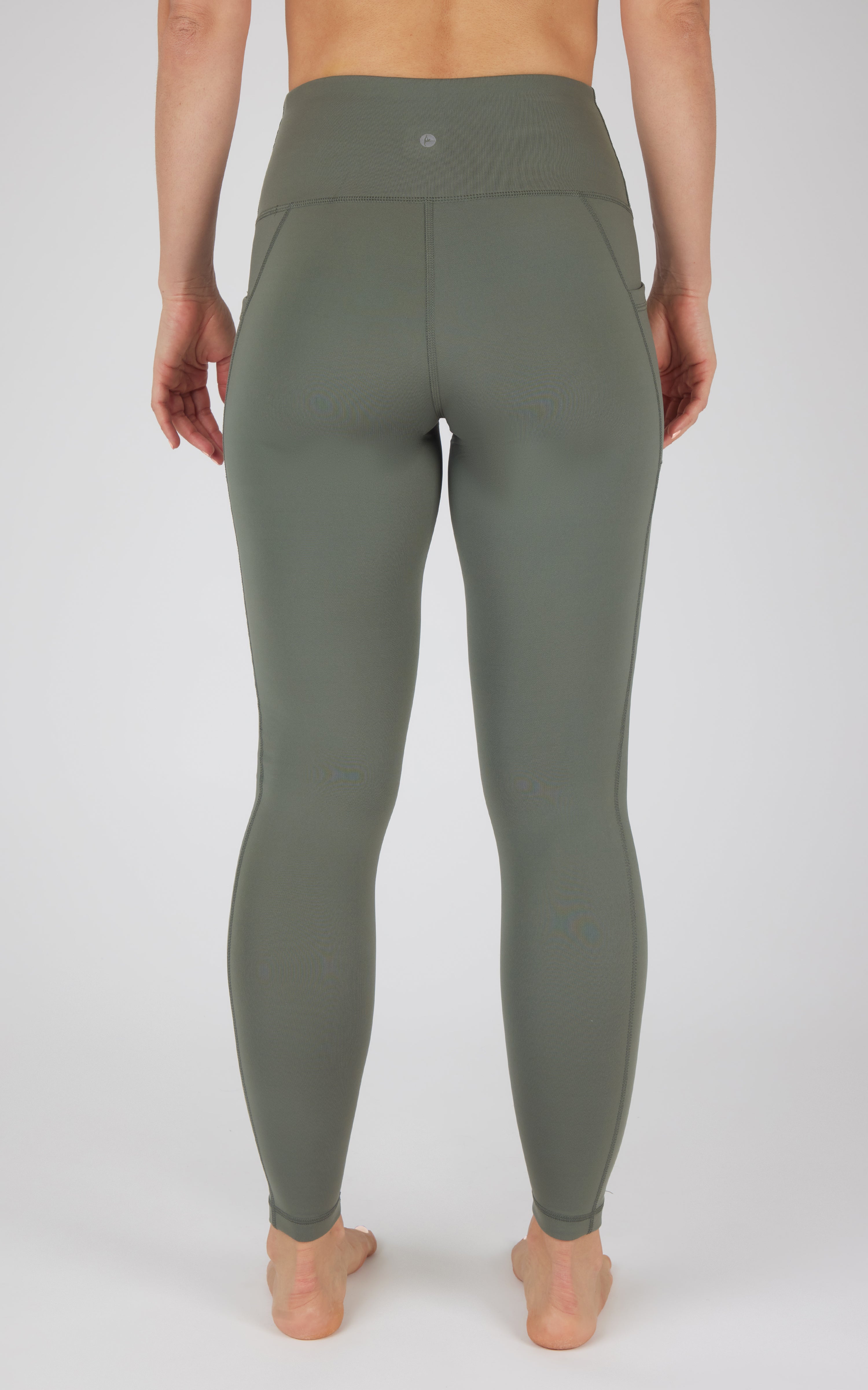 Cold Gear High Waist Fleece Lined Legging with Side Pockets - 90 Degree by Reflex