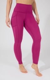 Cold Gear High Waist Fleece Lined Legging with Side Pockets - 90 Degree by Reflex