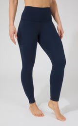 Cold Gear High Waist Fleece Lined Legging with Side Pockets - 90 Degree by Reflex