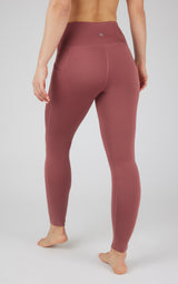 Cold Gear High Waist Fleece Lined Legging with Side Pockets - 90 Degree by Reflex