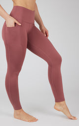 Cold Gear High Waist Fleece Lined Legging with Side Pockets - 90 Degree by Reflex