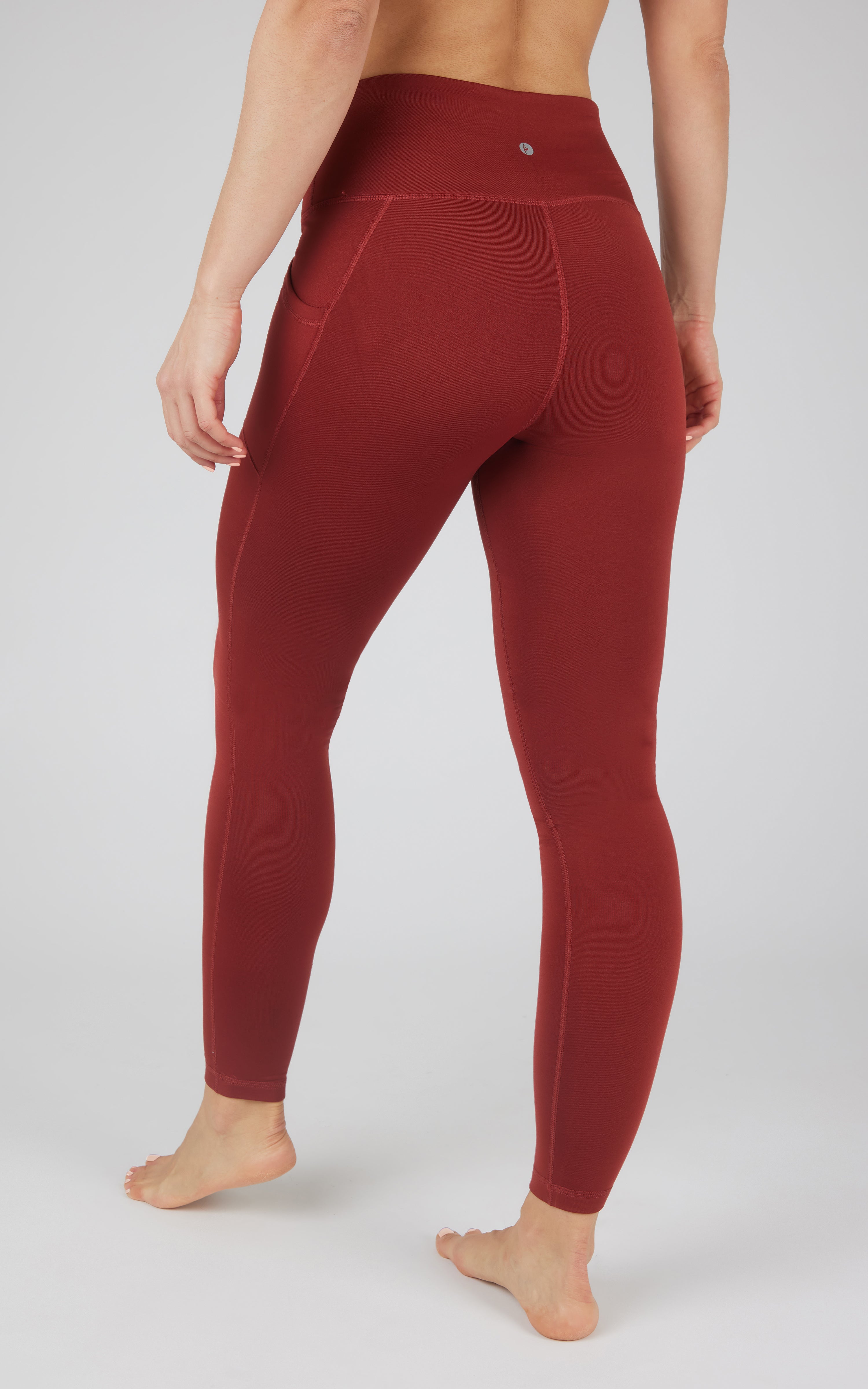 Cold Gear High Waist Fleece Lined Legging with Side Pockets - 90 Degree by Reflex