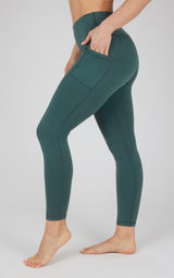 Cold Gear High Waist Fleece Lined Legging with Side Pockets - 90 Degree by Reflex