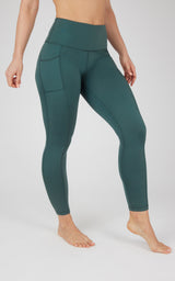 Cold Gear High Waist Fleece Lined Legging with Side Pockets - 90 Degree by Reflex