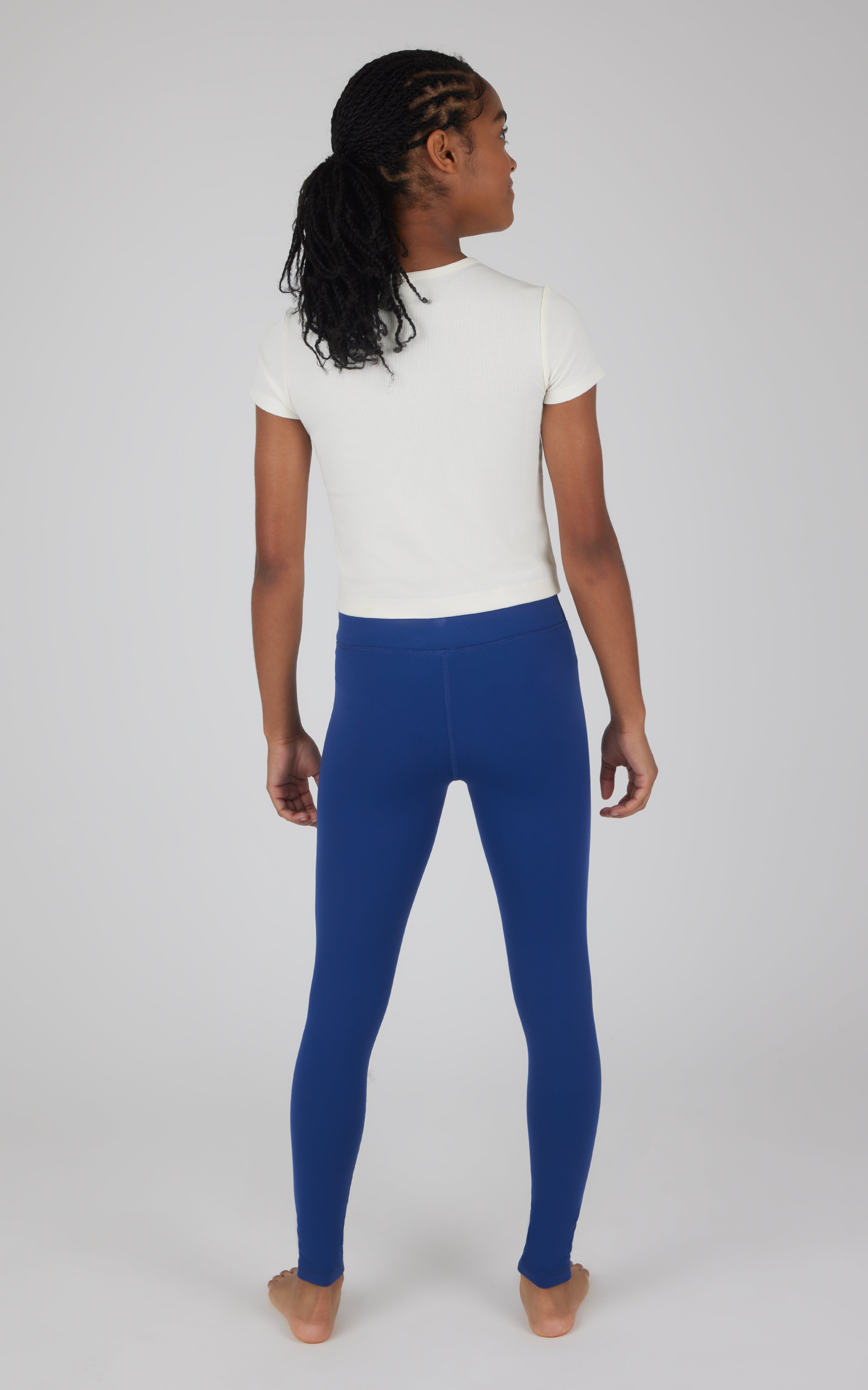 Girls 2 Pack  Polarlux Madison Basic Crossover Waist Legging and Polarlux Everday Ankle Legging - 90 Degree by Reflex