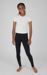 Girls 2 Pack  Polarlux Madison Basic Crossover Waist Legging and Polarlux Everday Ankle Legging - 90 Degree by Reflex