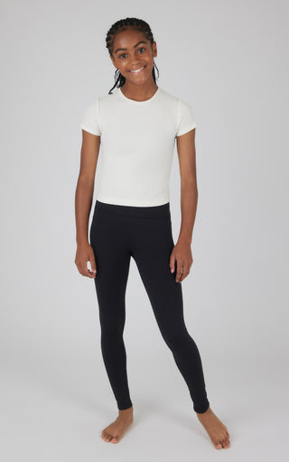 Girls 2 Pack  Polarlux Madison Basic Crossover Waist Legging and Polarlux Everday Ankle Legging - 90 Degree by Reflex