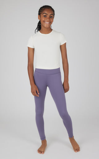 Girls 2 Pack  Polarlux Madison Basic Crossover Waist Legging and Polarlux Everday Ankle Legging - 90 Degree by Reflex
