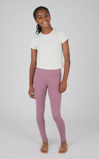 Girls 2 Pack  Polarlux Madison Basic Crossover Waist Legging and Polarlux Everday Ankle Legging - 90 Degree by Reflex