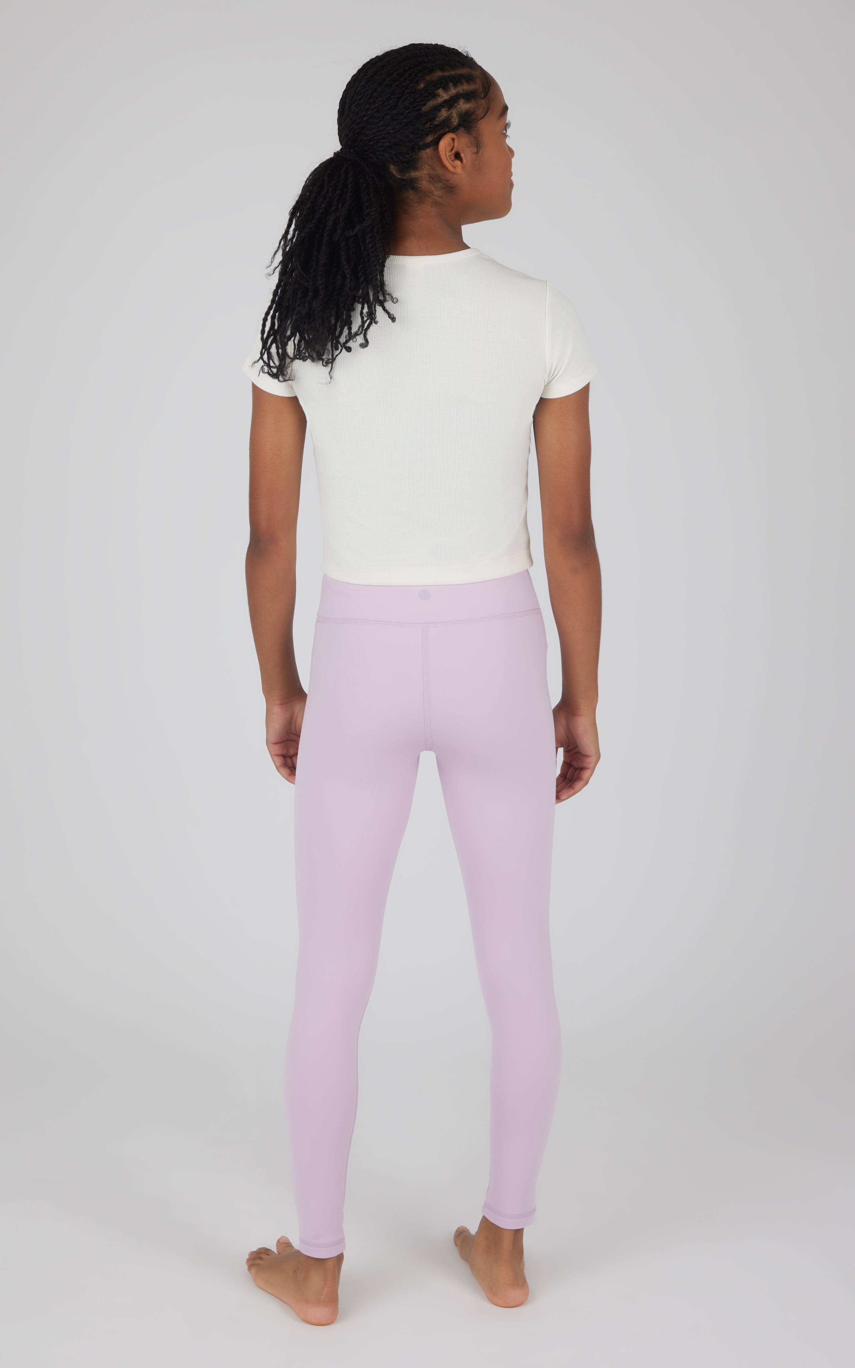 Girls 2 Pack  Polarlux Madison Basic Crossover Waist Legging and Polarlux Everday Ankle Legging - 90 Degree by Reflex