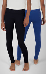 Girls 2 Pack  Polarlux Madison Basic Crossover Waist Legging and Polarlux Everday Ankle Legging