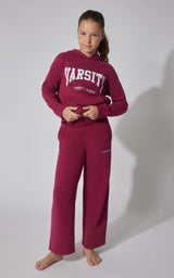 Girls Fleece Campus Wide Leg Pant - 90 Degree by Reflex