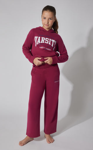 Girls Fleece Campus Wide Leg Pant