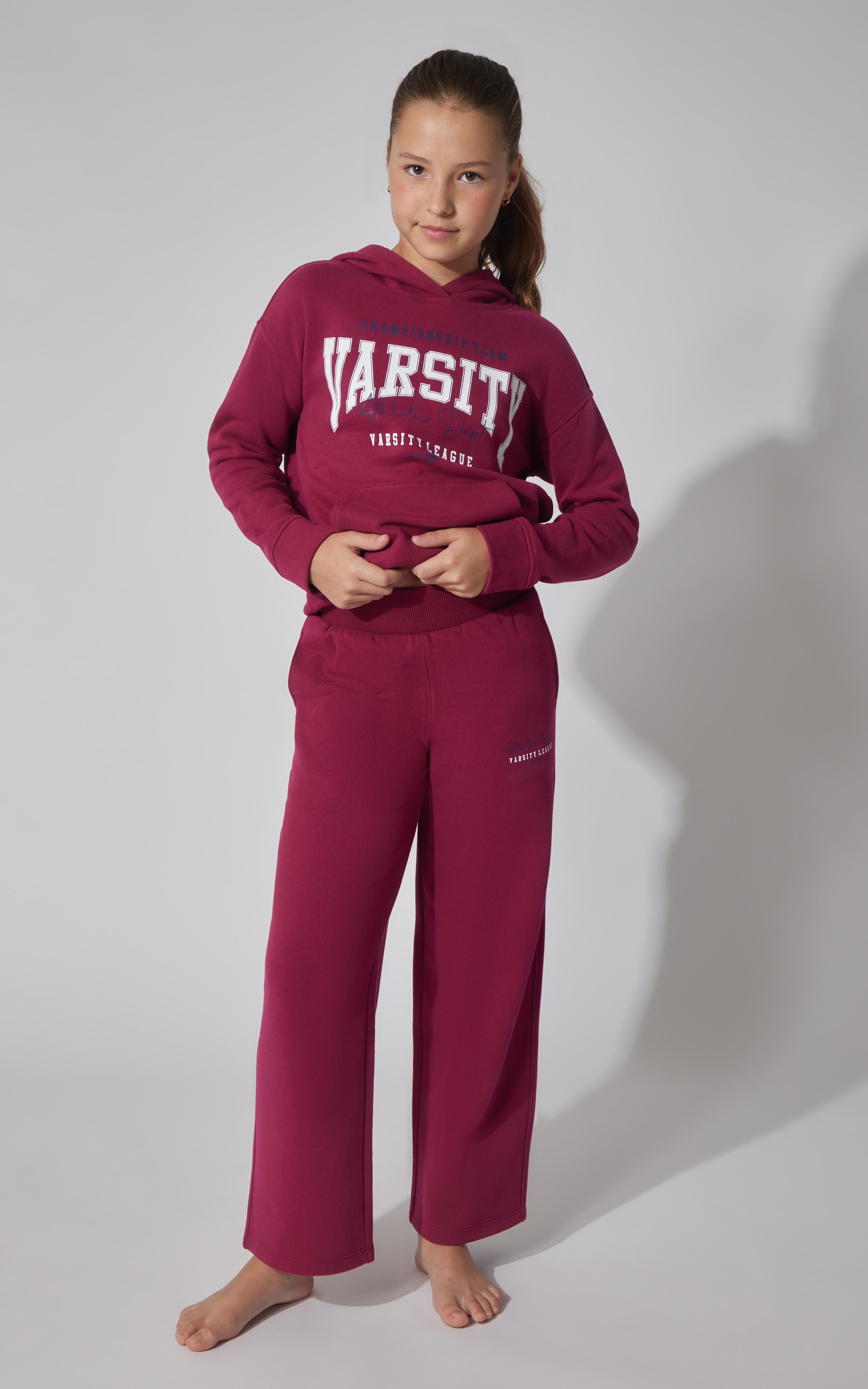 Girls CVC Fleece Campus Wide Leg Pant - 90 Degree by Reflex