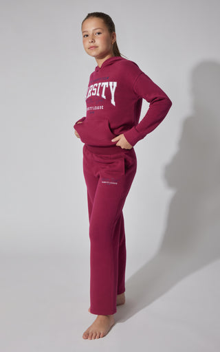 Girls Fleece Campus Wide Leg Pant