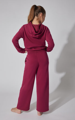 Girls Fleece Campus Wide Leg Pant