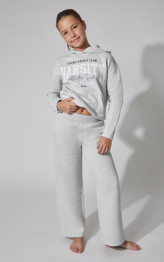 Girls Fleece Campus Wide Leg Pant