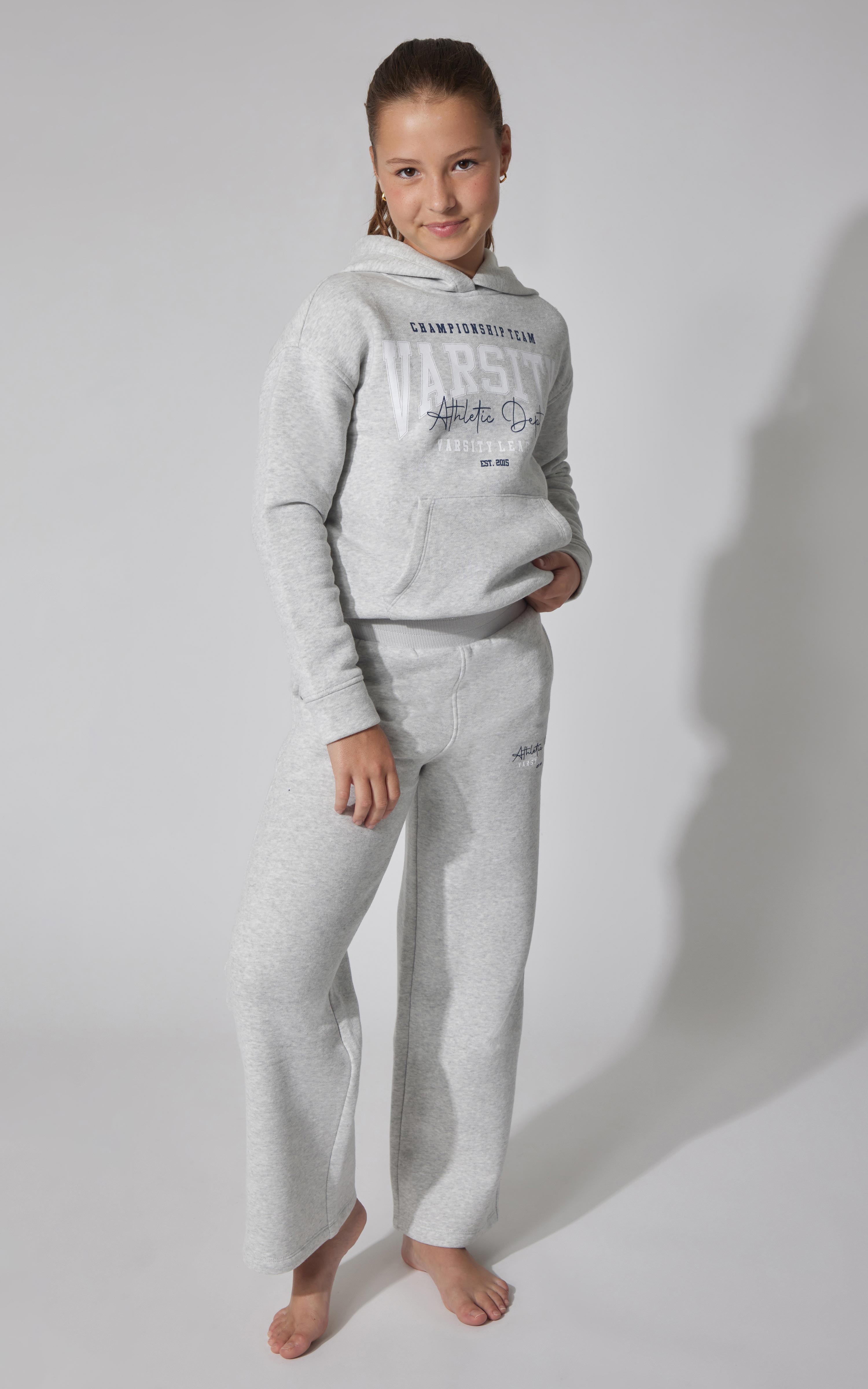 Girls Fleece Campus Wide Leg Pant