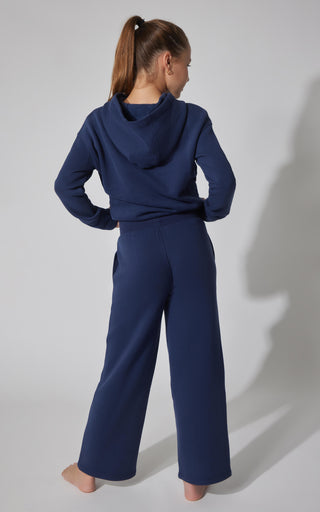 Girls Fleece Campus Wide Leg Pant