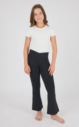 Girls Interlock Madison Crossover 7/8 Flared Leg Pant