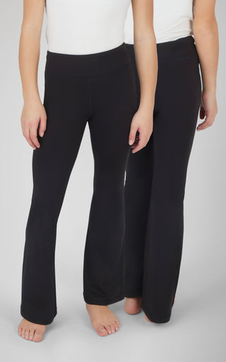 Girls 2 PK Interlock Everyday Flared Leg Pant