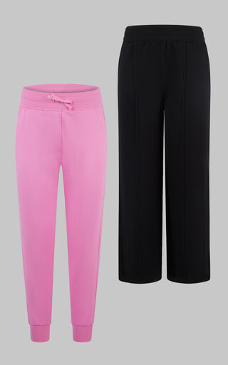 Girls 2 PK Softlite Pintuck Wide Leg Pant + Softlite Jogger