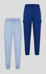 Girls 2PK Softlite Fleece Cargo Jogger + Softlite Jogger - Our Stone Story - 90 Degree by Reflex