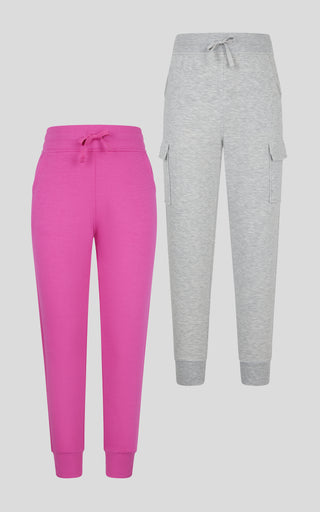 Girls 2PK Softlite Fleece Cargo Jogger + Softlite Jogger