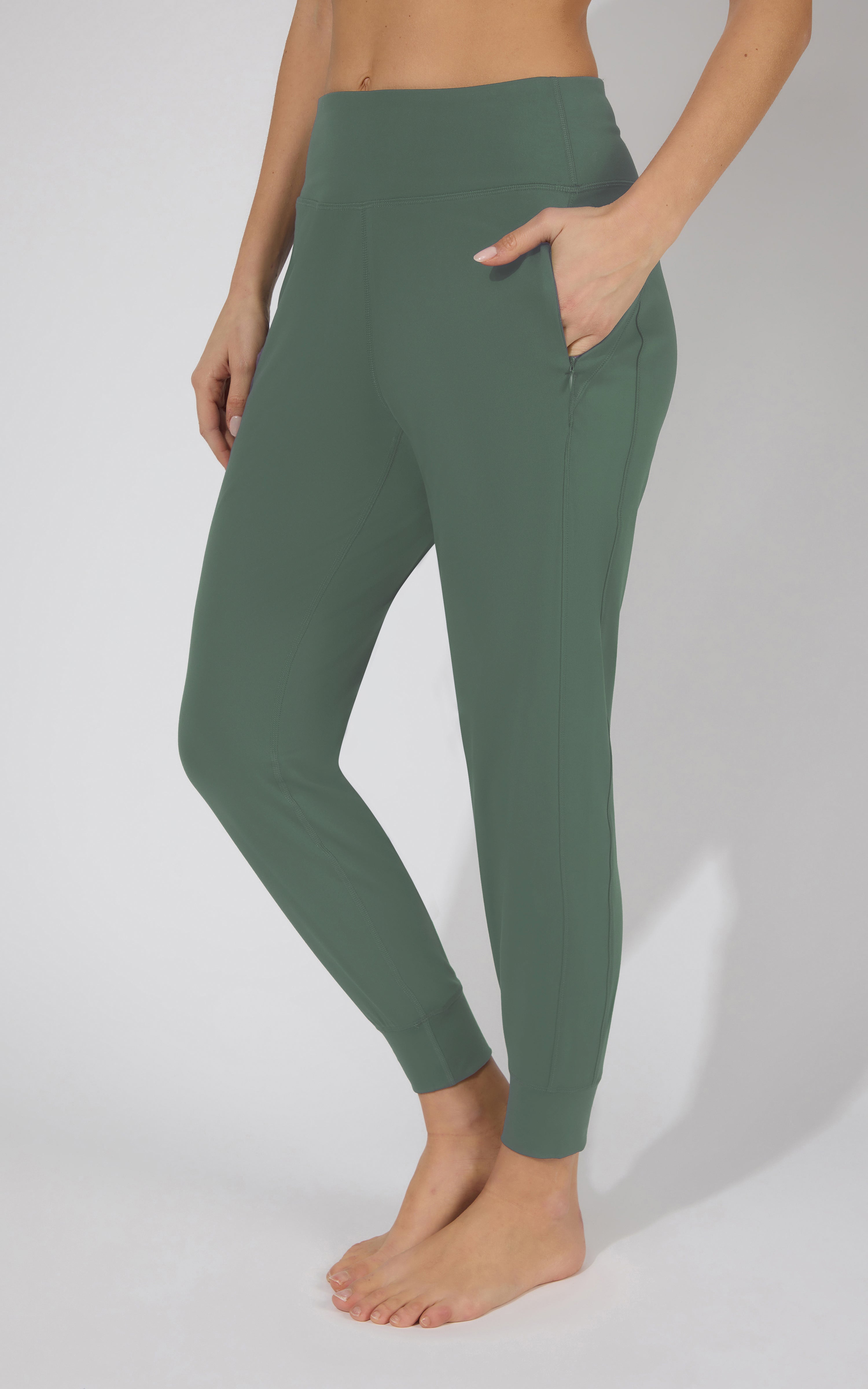 Interlock Zipper Pockets Greenwich Jogger - Our Linen Story - 90 Degree by Reflex