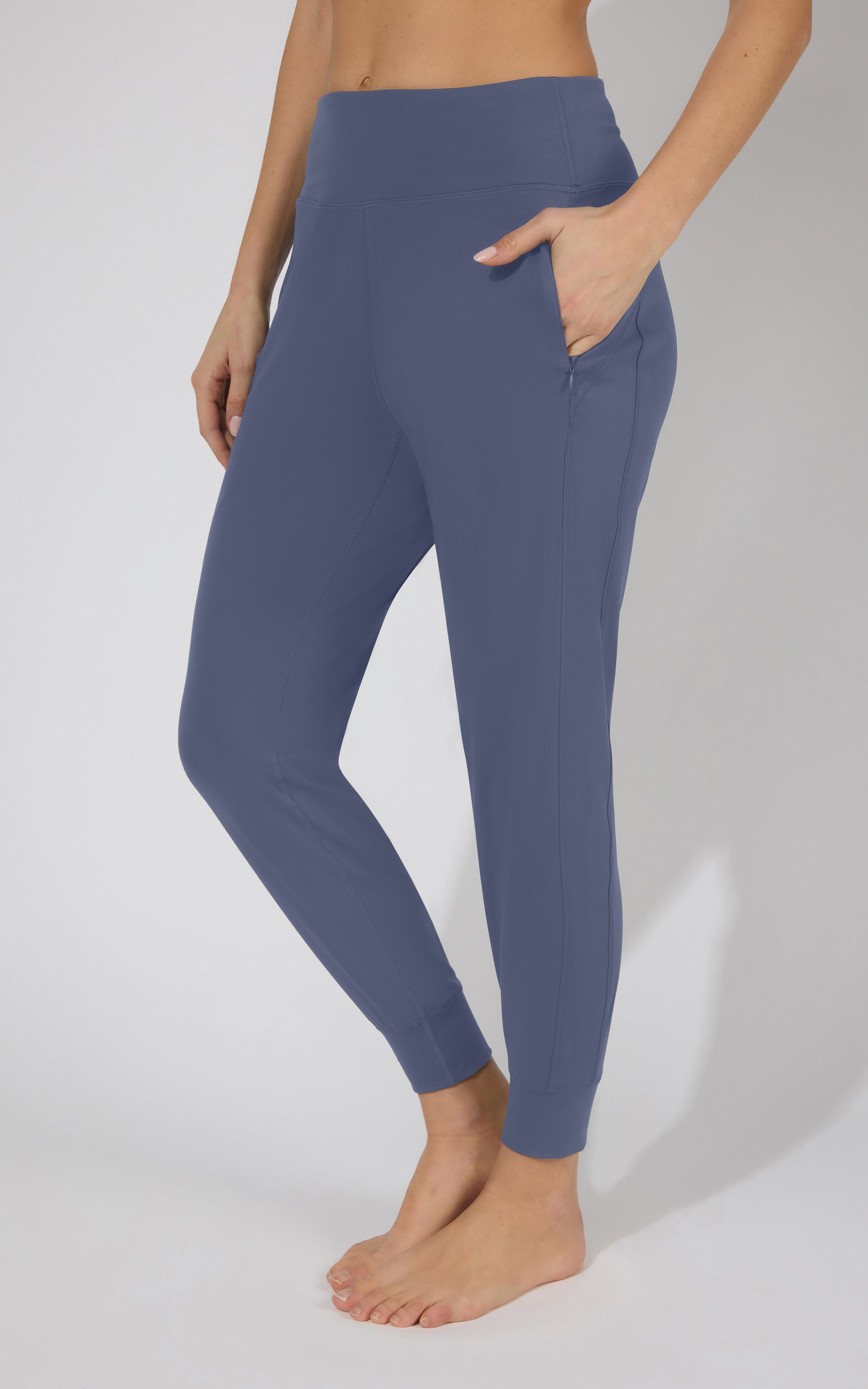 Interlock Zipper Pockets Greenwich Jogger - Our Linen Story - 90 Degree by Reflex