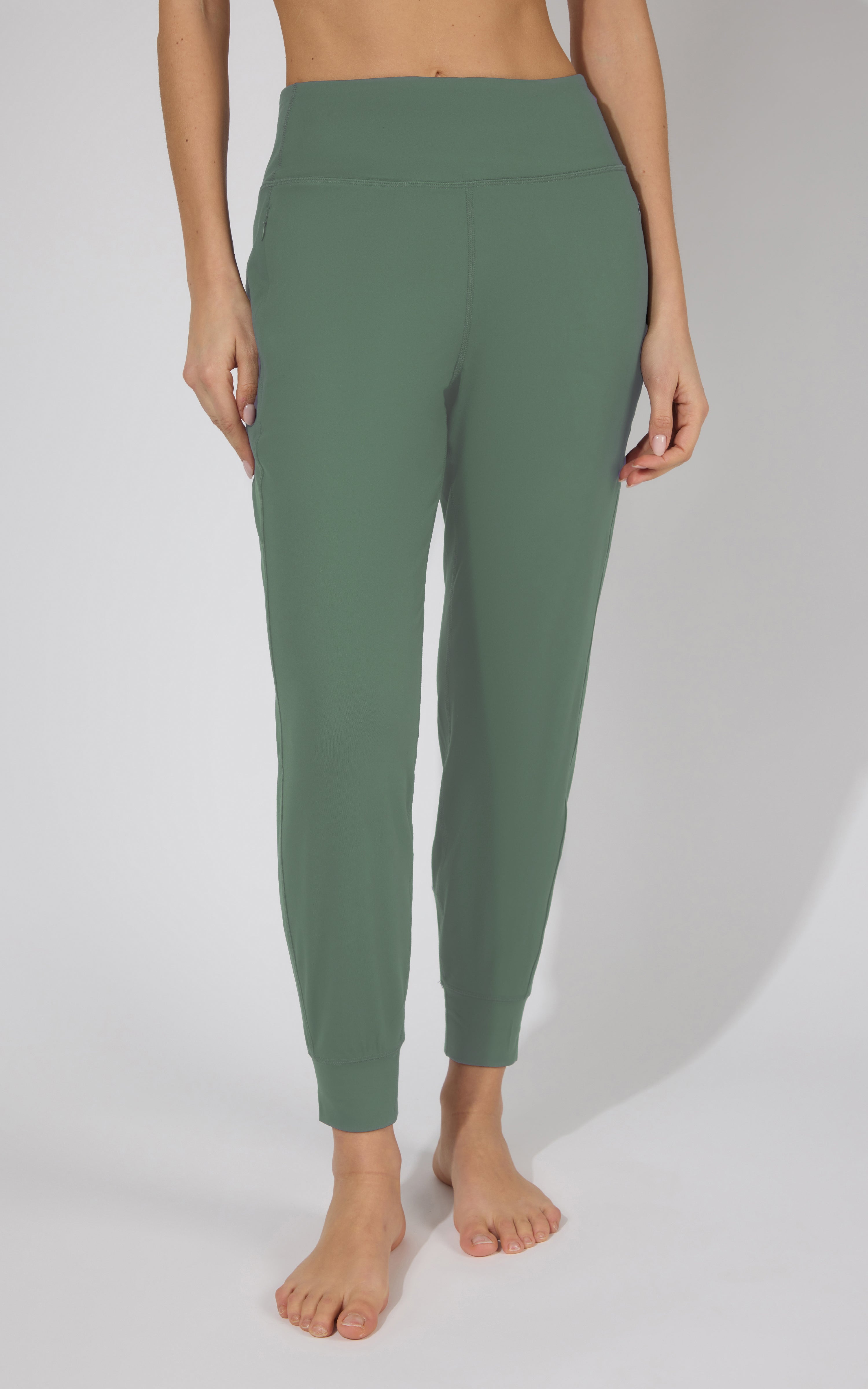 Interlock Zipper Pockets Greenwich Jogger - Our Linen Story - 90 Degree by Reflex