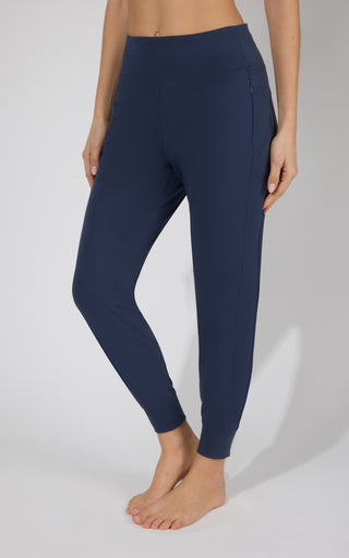 Interlock Zipper Pockets Greenwich Jogger - Our Linen Story - 90 Degree by Reflex