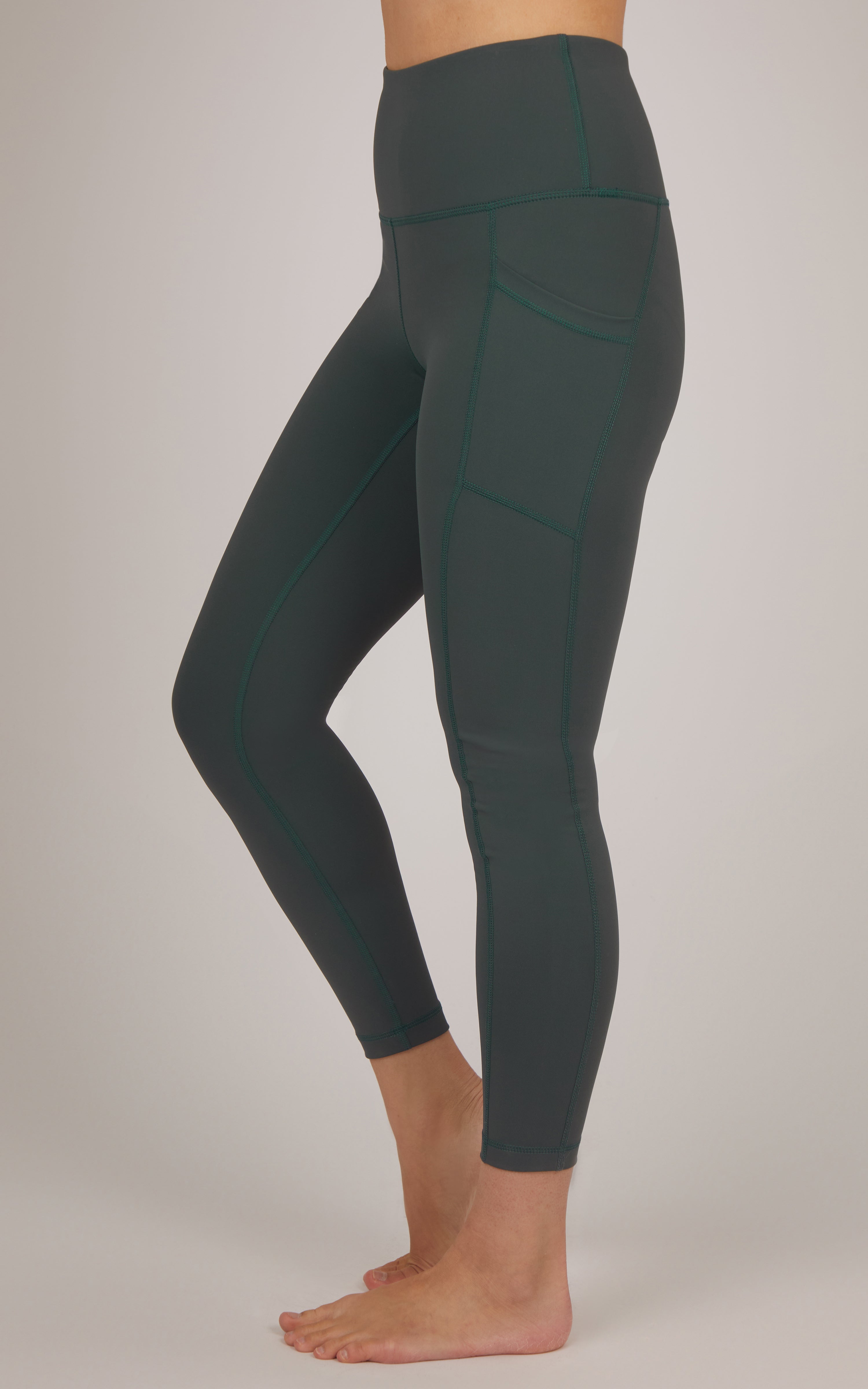 "Squat Proof" Interlink High Waist 7/8 Ankle Legging with Side Pockets