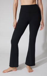 Felix Ribbed Elastic Free Waist 7/8 Flare Leg Pant - 90 Degree by Reflex